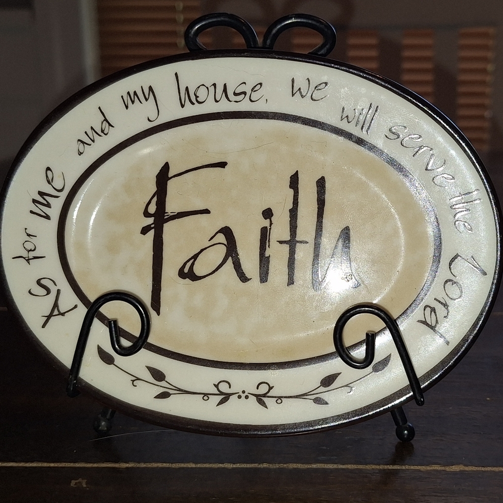 Decorative Faith Plaque Primitive Country